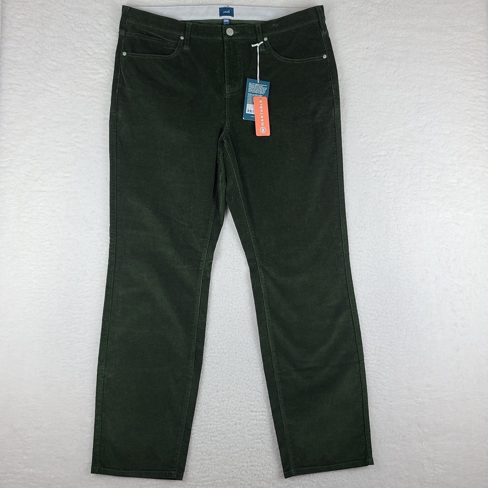JAG Pants Womens 20W Olive Green Ruby Straight Leg Corduroy‎ NWT NEW